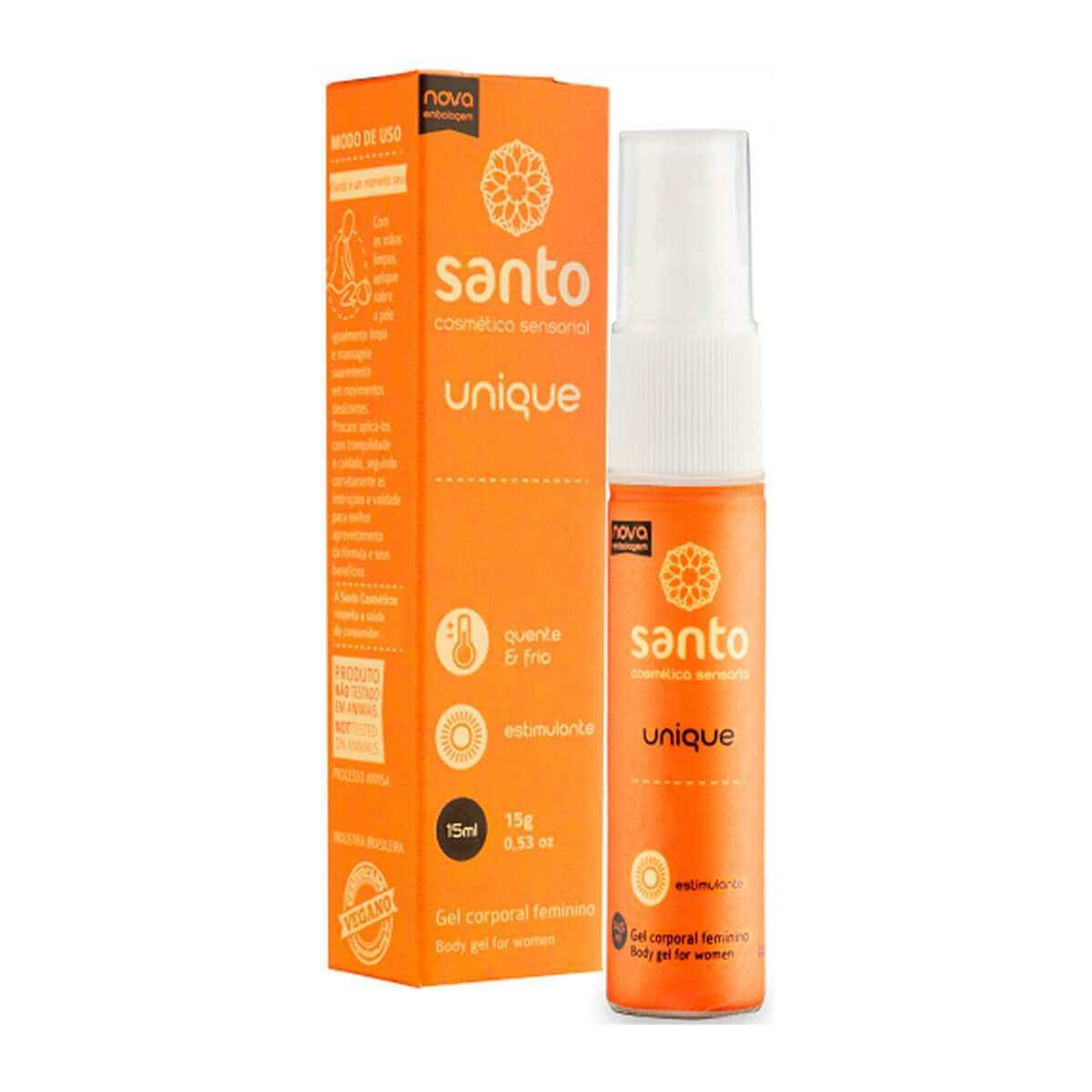 Unique Gel Corporal Feminino 5 em 1 15g Santo Sexo Unique Gel Corporal Feminino 5 em 1 15g Santo Sexo