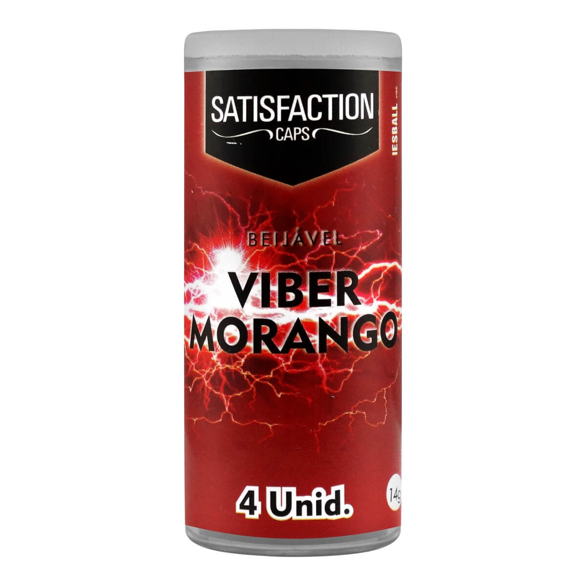 Iesball Viber Morango Cápsulas para Massagem Corporal Satisfaction Caps
