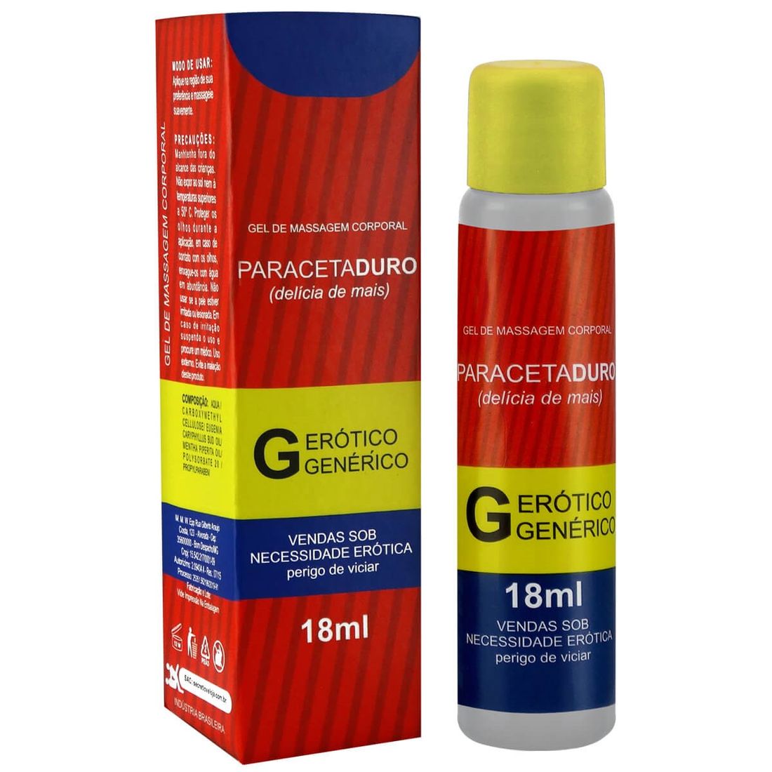 Paracetaduro Excitante Masculino 18ml 