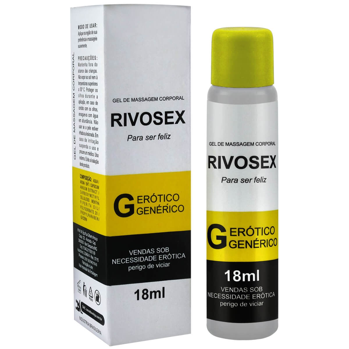 Rivosex Gel com Efeito Retardante 18ml Linha Farmacinha do Riso Secret Love