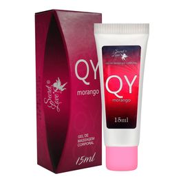 QY Lubrificante Beijável Morango 15ml Secret Love