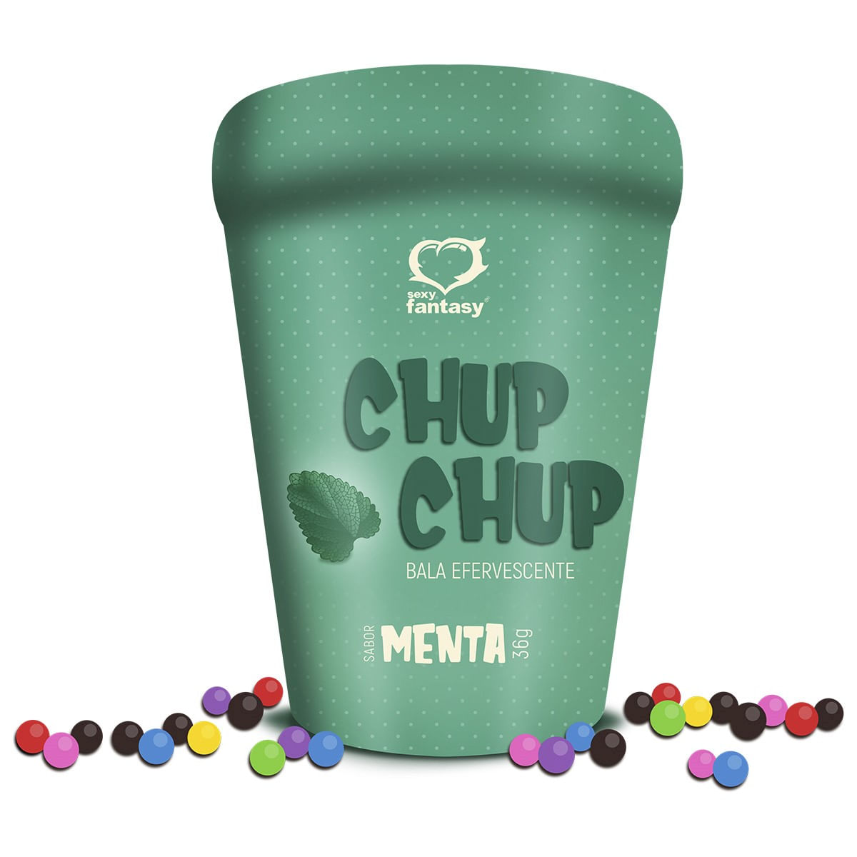 Chup Chup Erotic Candy Effervescent Menta Sexy Fantasy - MelHot