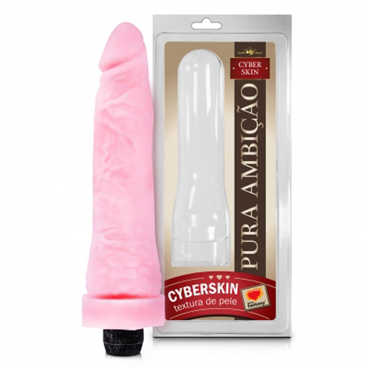 Pênis em Cyber Skin C/ Vibro 19 x 4,5 cm - Sexy Fantasy