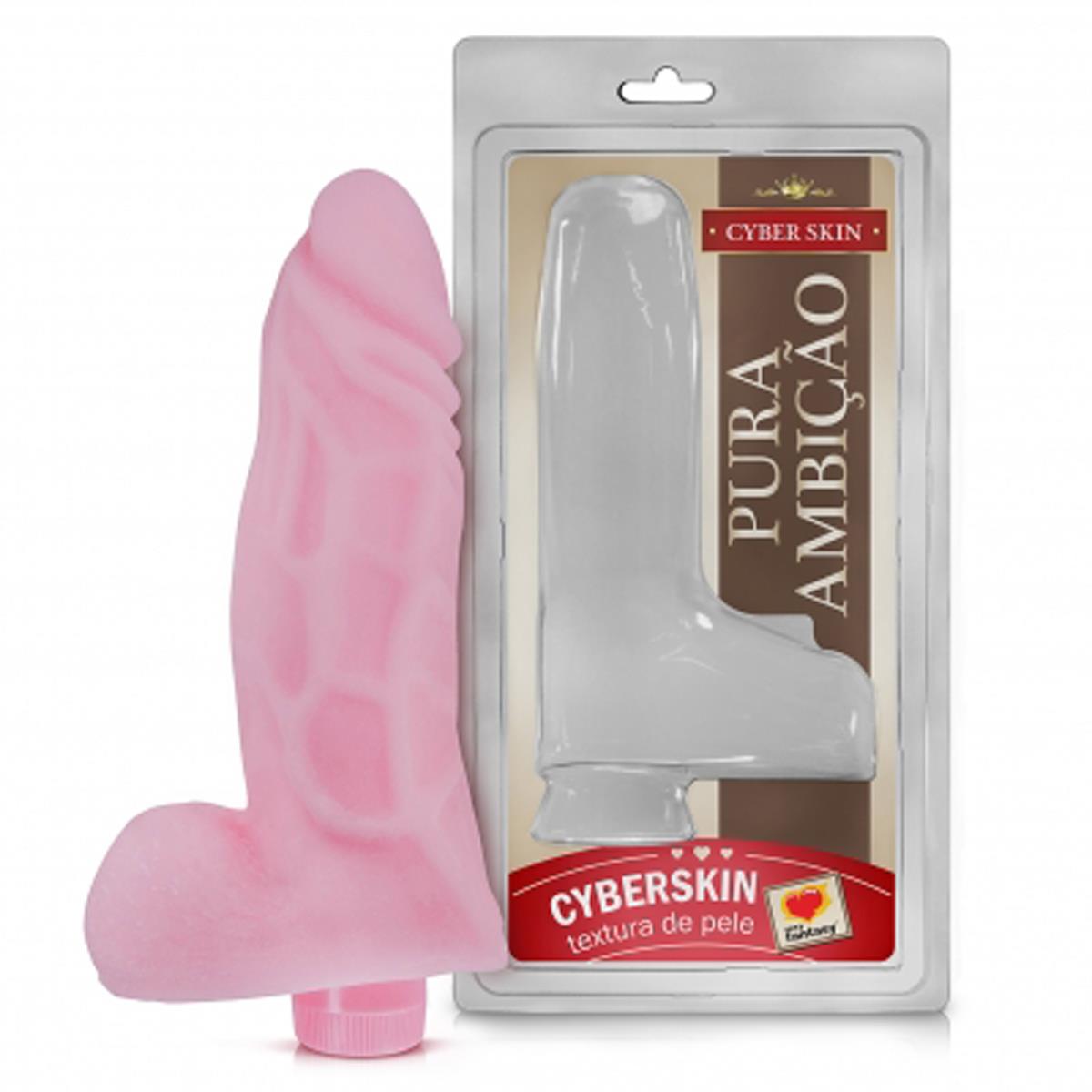 Pênis em Cyber Skin C/ Vibro 16x4,5 cm - Sexy Fantasy