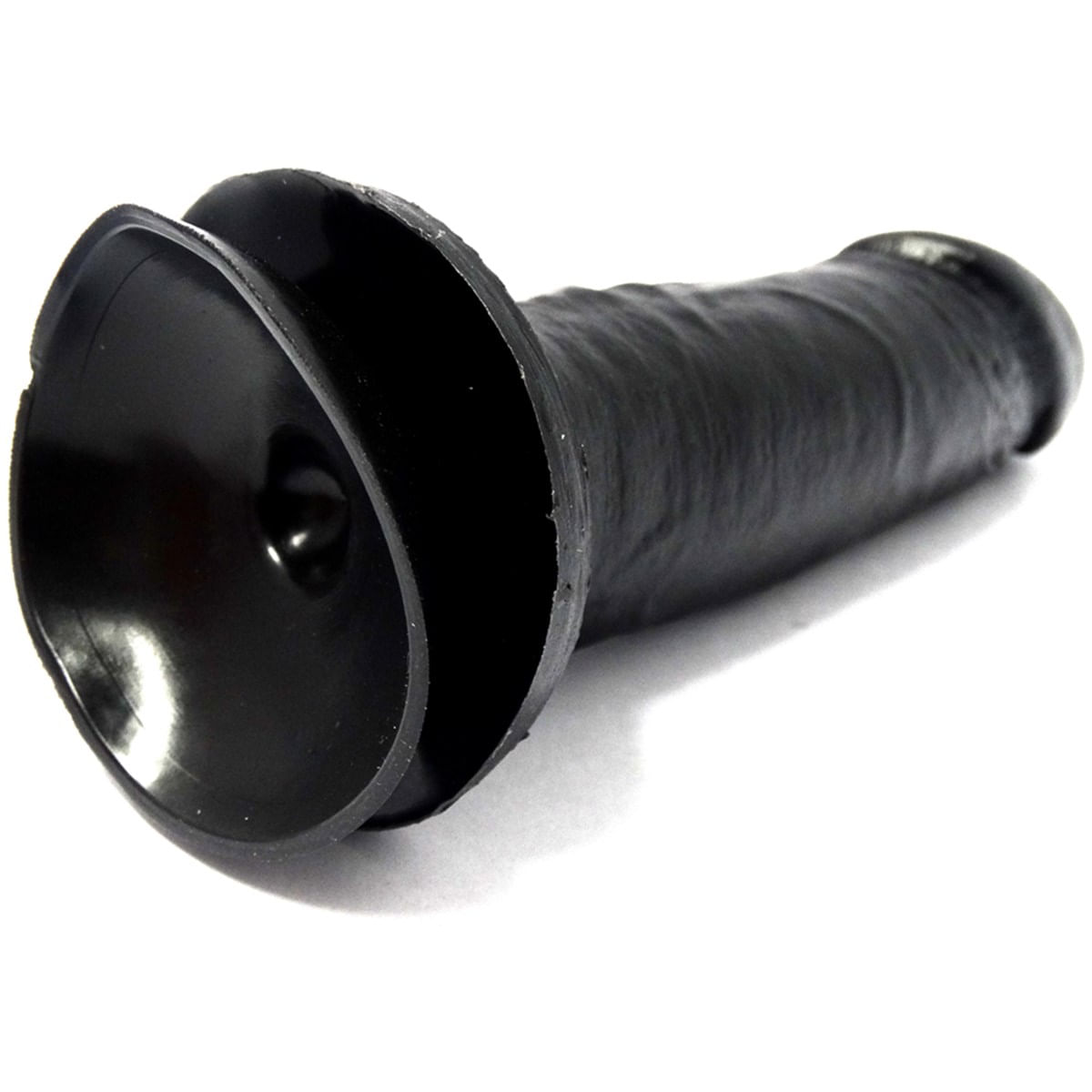 Pênis Maciço Black com Ventosa 15,7x4 cm