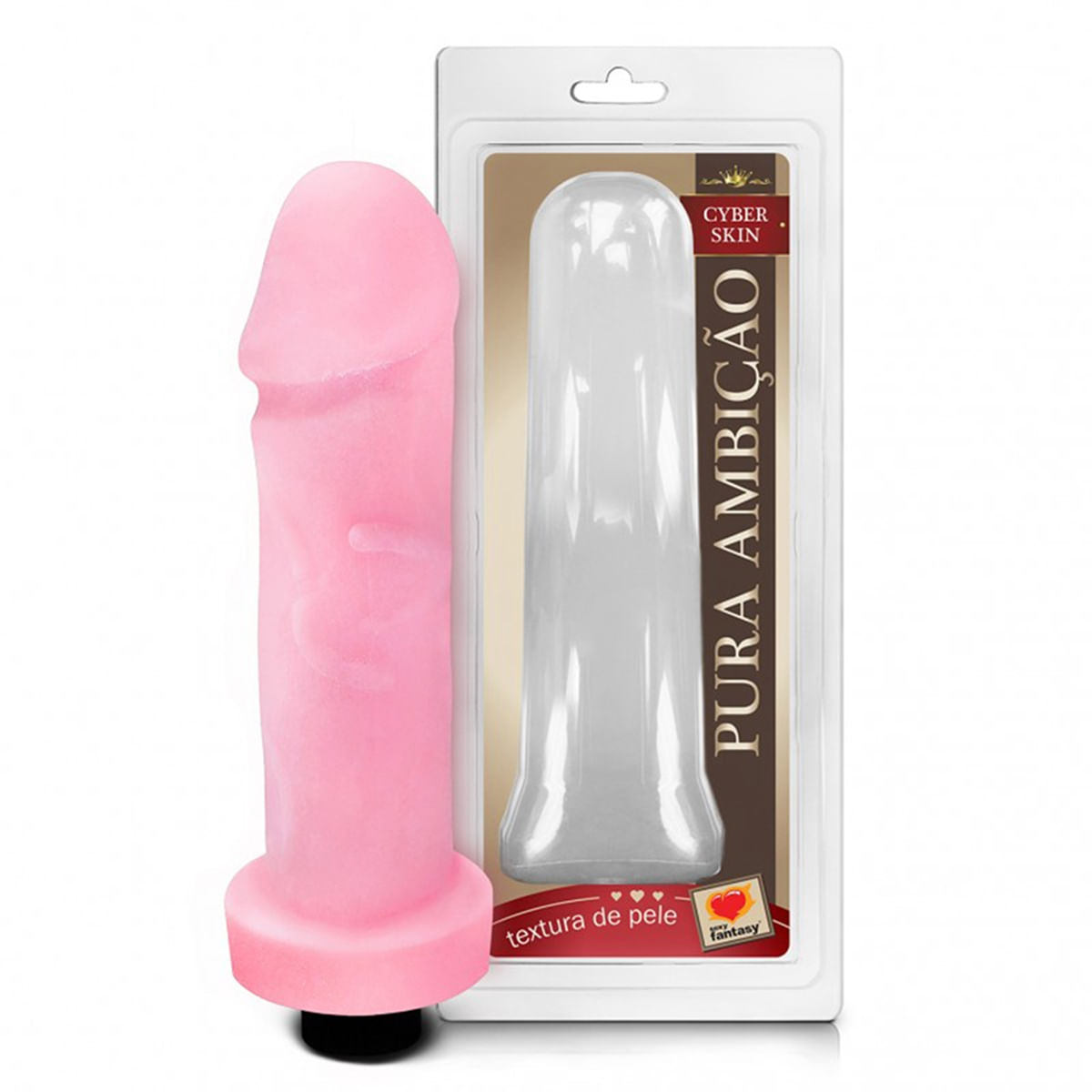 Pênis Textura de Pele Cyber Skin com Vibro 20x5 Sexy Fantasy