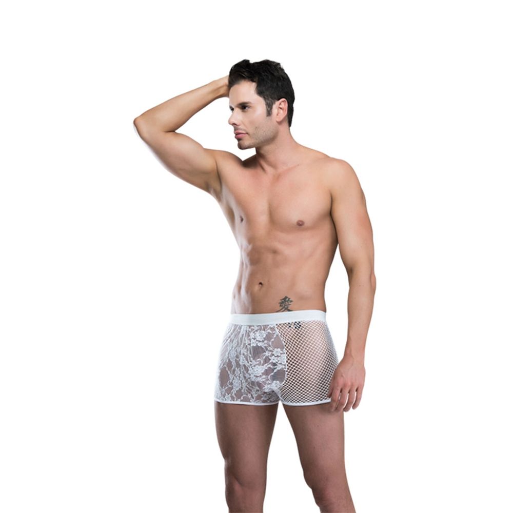 Cueca boxer sensual white sexy fantasy