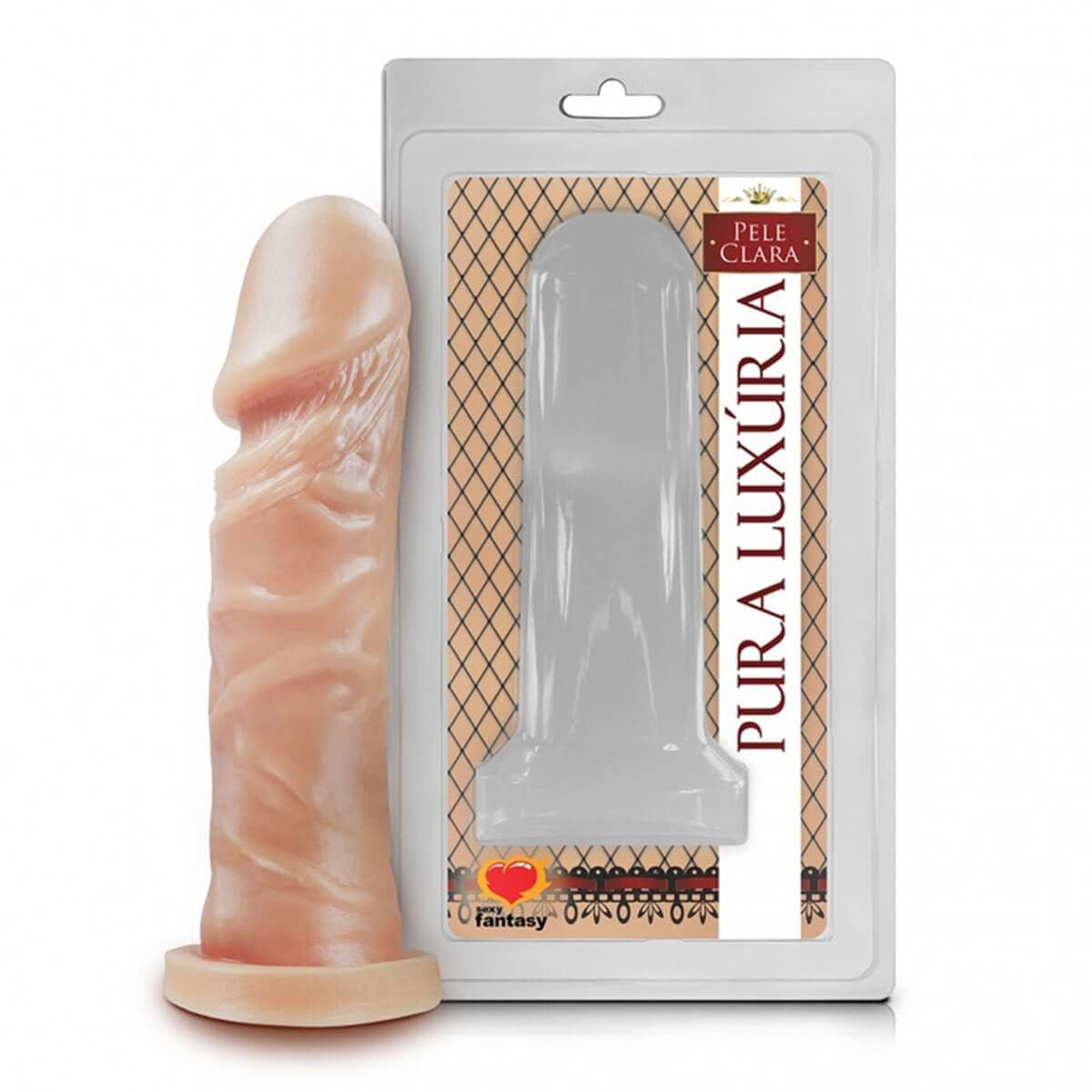 Prótese Pura Luxúria Realístico Maciço 15,3x4 cm Sexy Fantasy Prótese Pura Luxúria Realístico Maciço 15,3x4 cm Sexy Fantasy