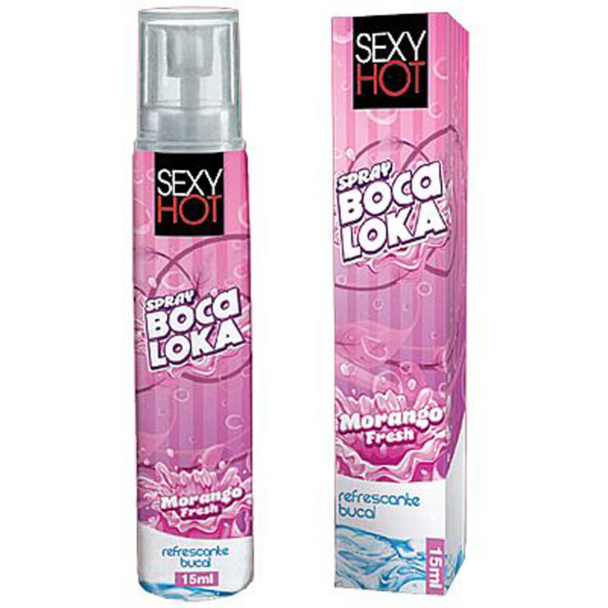 Refrescante Bucal Boca Loka Morango Fresh Spray 15ml Sexy Hot - Miess