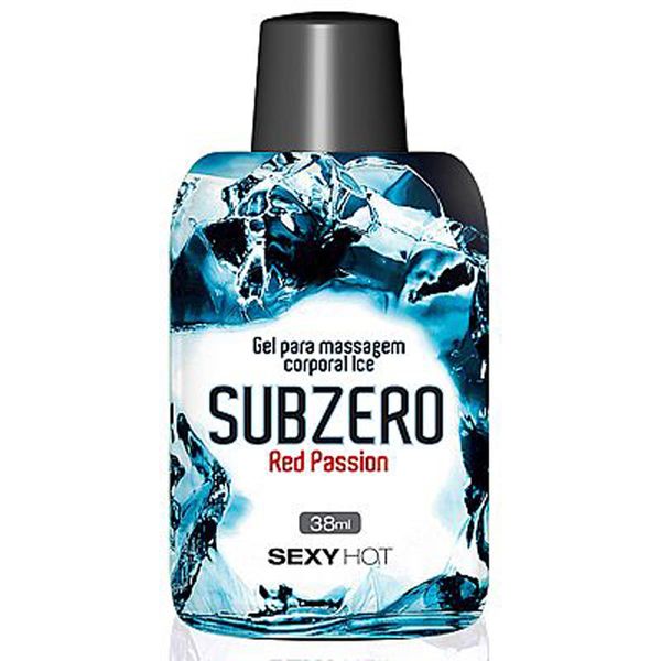 Subzero Red Passion Gel para Massagem Ice Beijável 38ml Sexy Hot