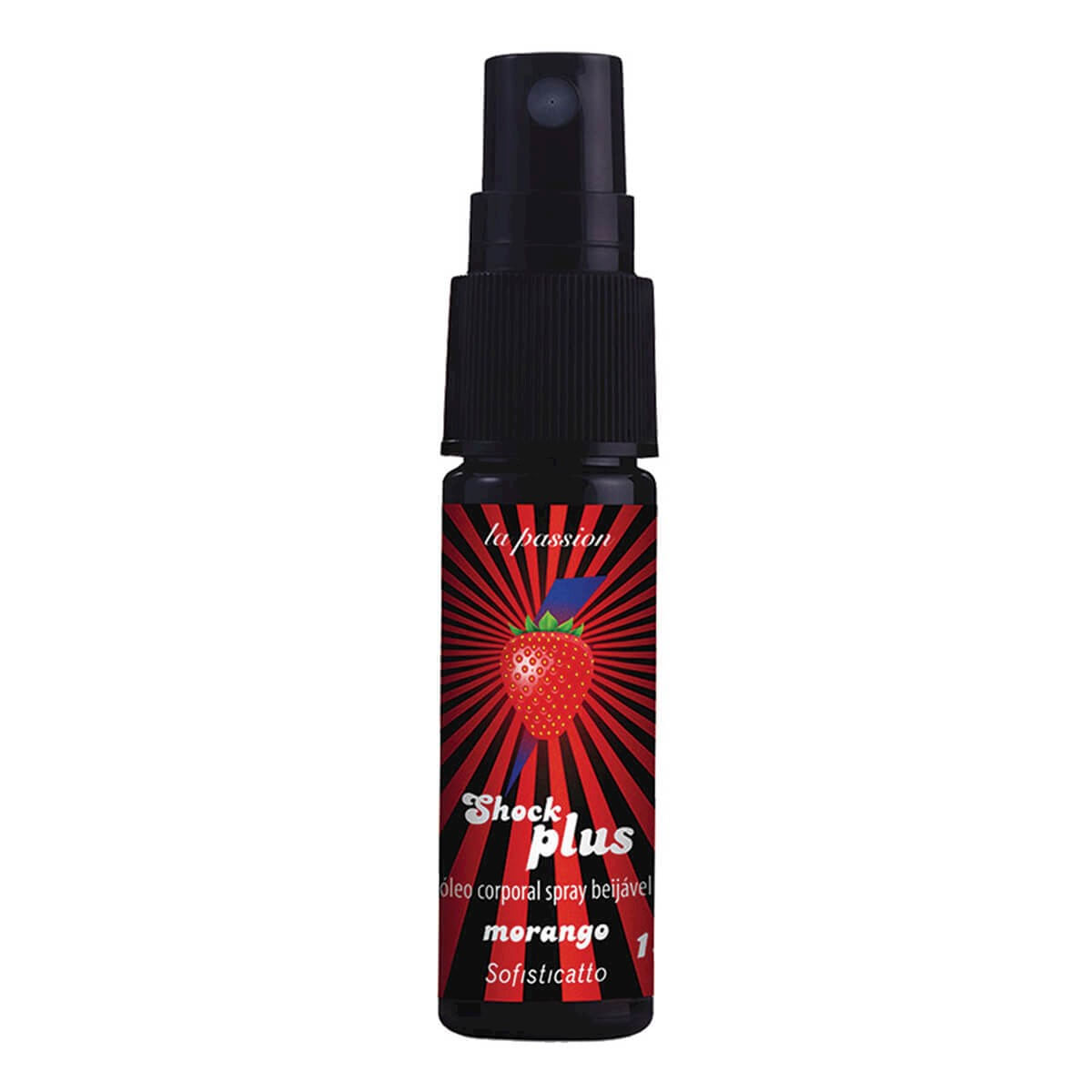 Shock Plus Óleo Corporal Beijável em Spray de Morango 15ml Sofisticatto Shock Plus Óleo Corporal Beijável em Spray de Morango 15ml Sofisticatto