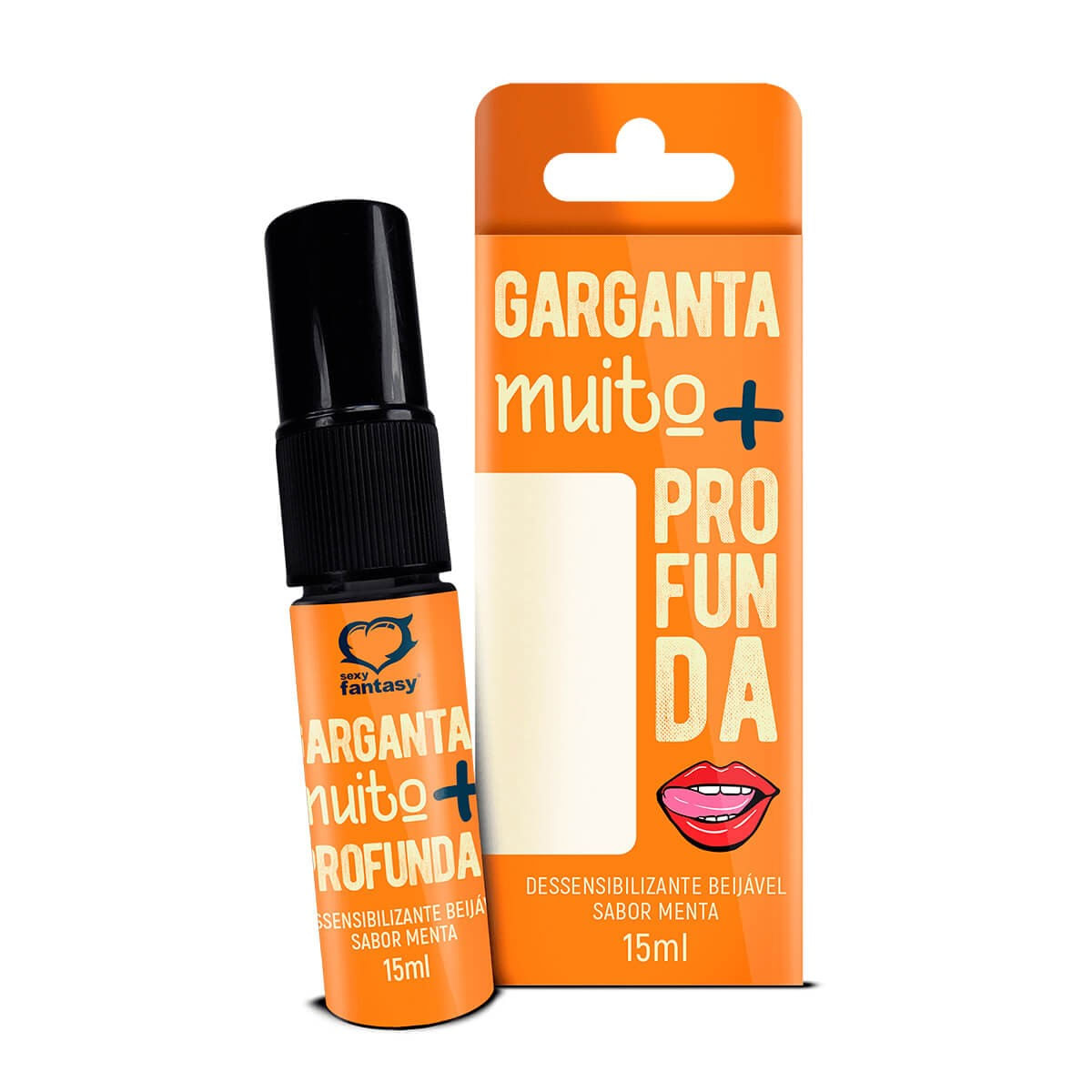Garganta Muito Mais Profunda Dessensibilizante em Spray Beijável Menta 15ml Sexy Fantasy