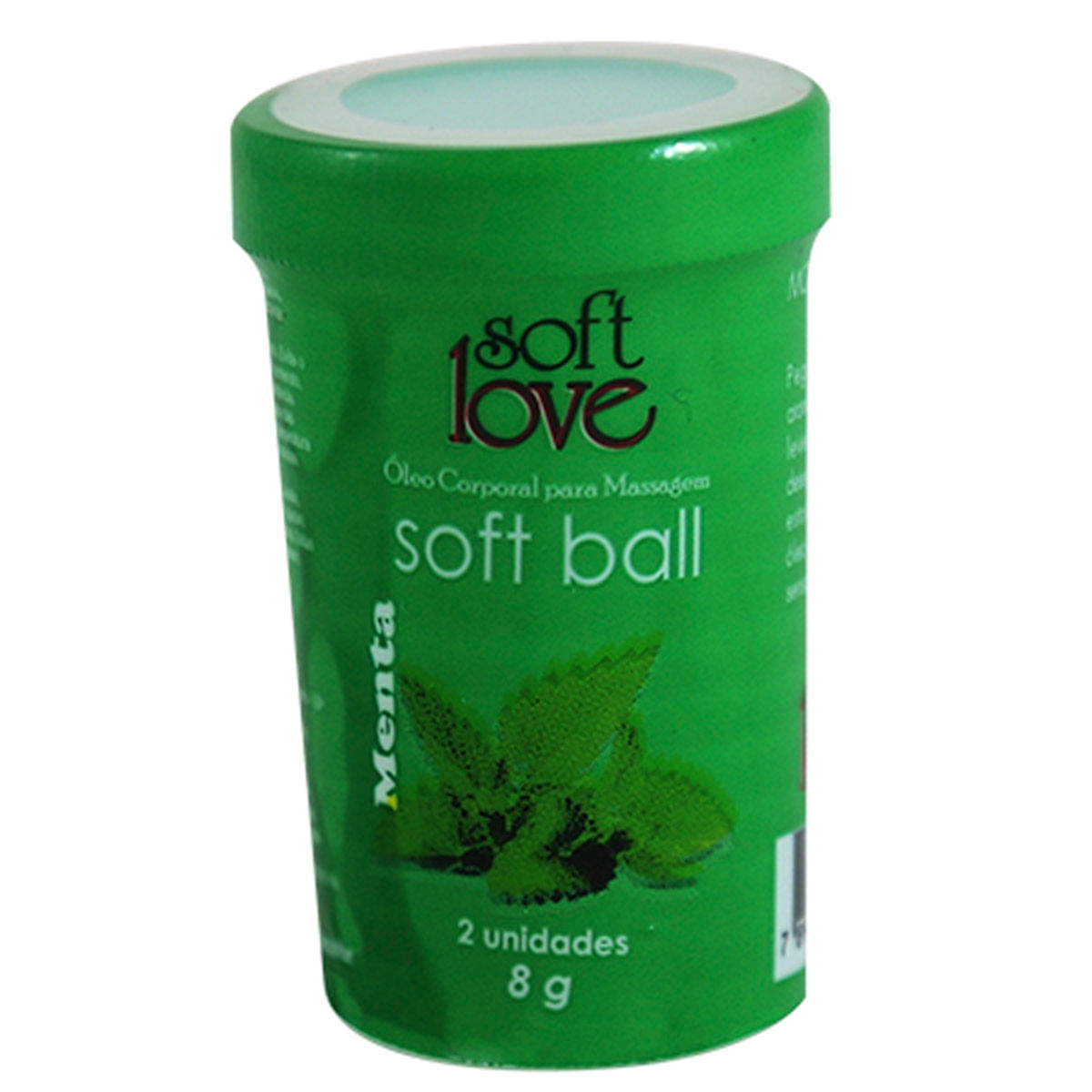 Soft Ball Menta Óleo Corporal para Massagem Beijável 2 uni Soft Love