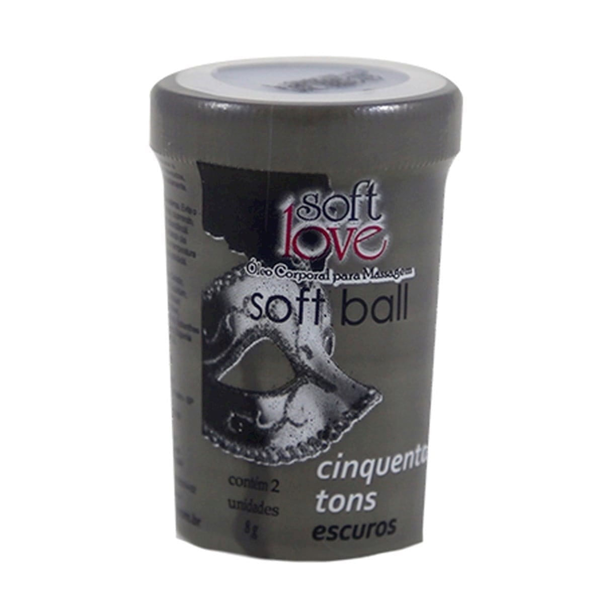 Óleo Corporal para Massagem Soft Ball 50 Tons Mais Escuro 2und Soft Love