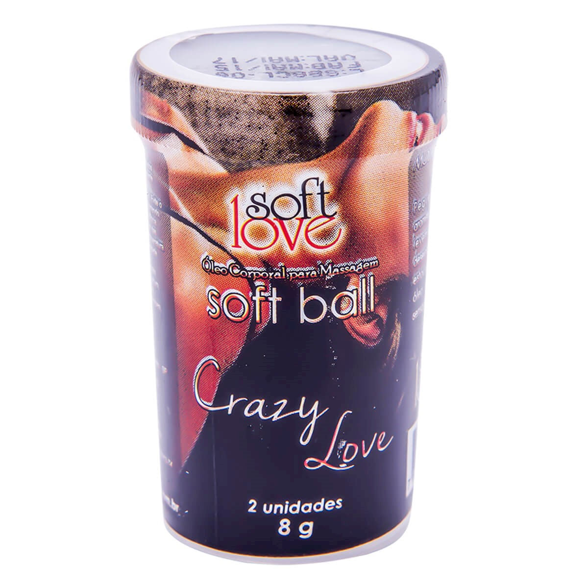 Soft Ball Crazy Love Óleo Corporal para Massagem Beijável 2 uni Soft Love