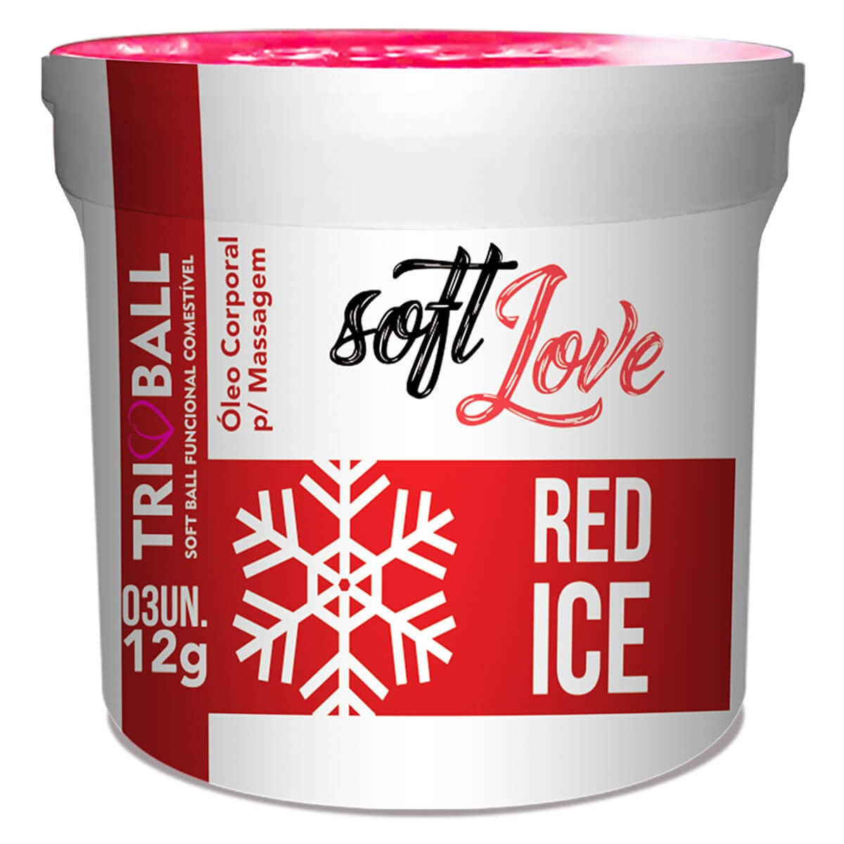 Red Ice Triball Soft Ball Funcional 3un Soft Love