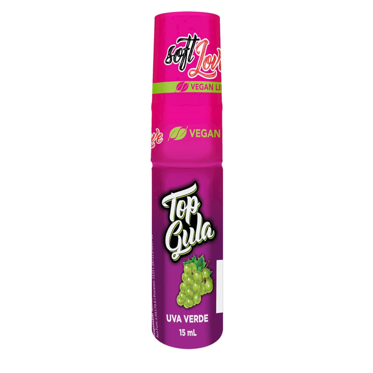 Top Gula Gel Dessensibilizante Oral Comestível de Uva Verde 15ml Soft Love