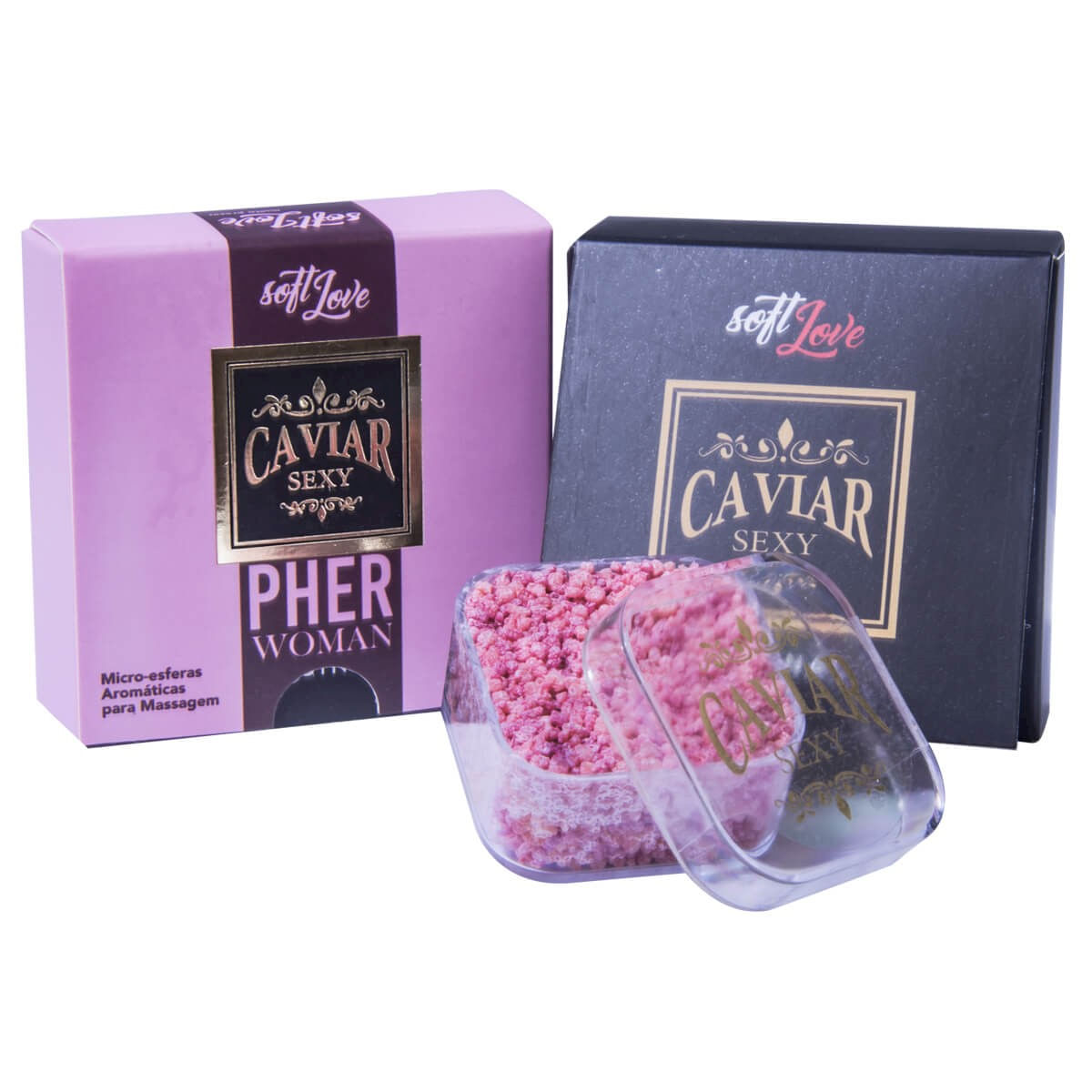 Caviar Sexy Pher Woman Micro Esferas Aromáticas para Massagem 14g Soft Love