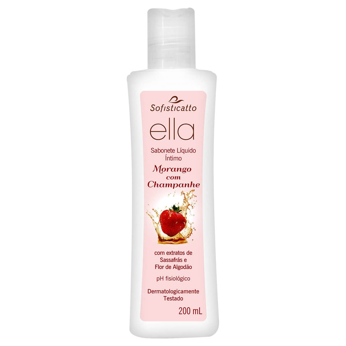 Ella Sabonete Líquido Íntimo de Morango com Champanhe 200ml Sofisticatto Ella Sabonete Líquido Íntimo de Morango com Champanhe 200ml Sofisticatto