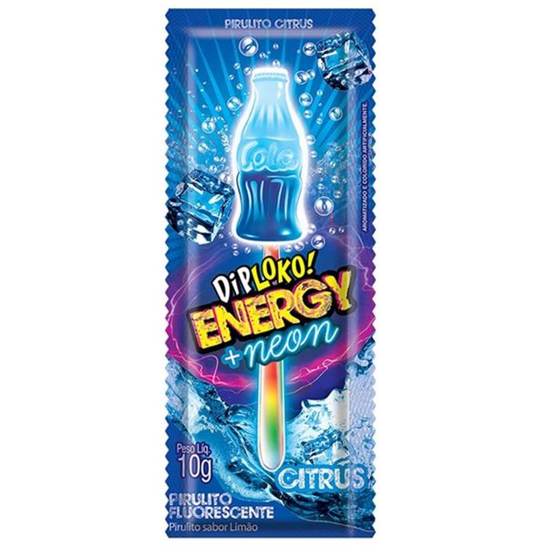 Dip Loko Energy + Neon Pirulito Fluorescente 10g Danilla Foods