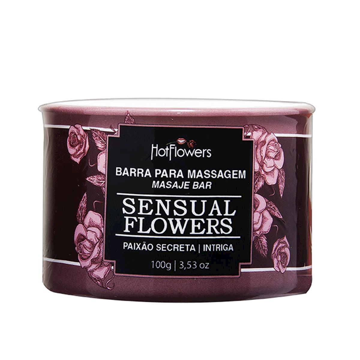 Barra para Massagem Sensual 100g Hot Flowers