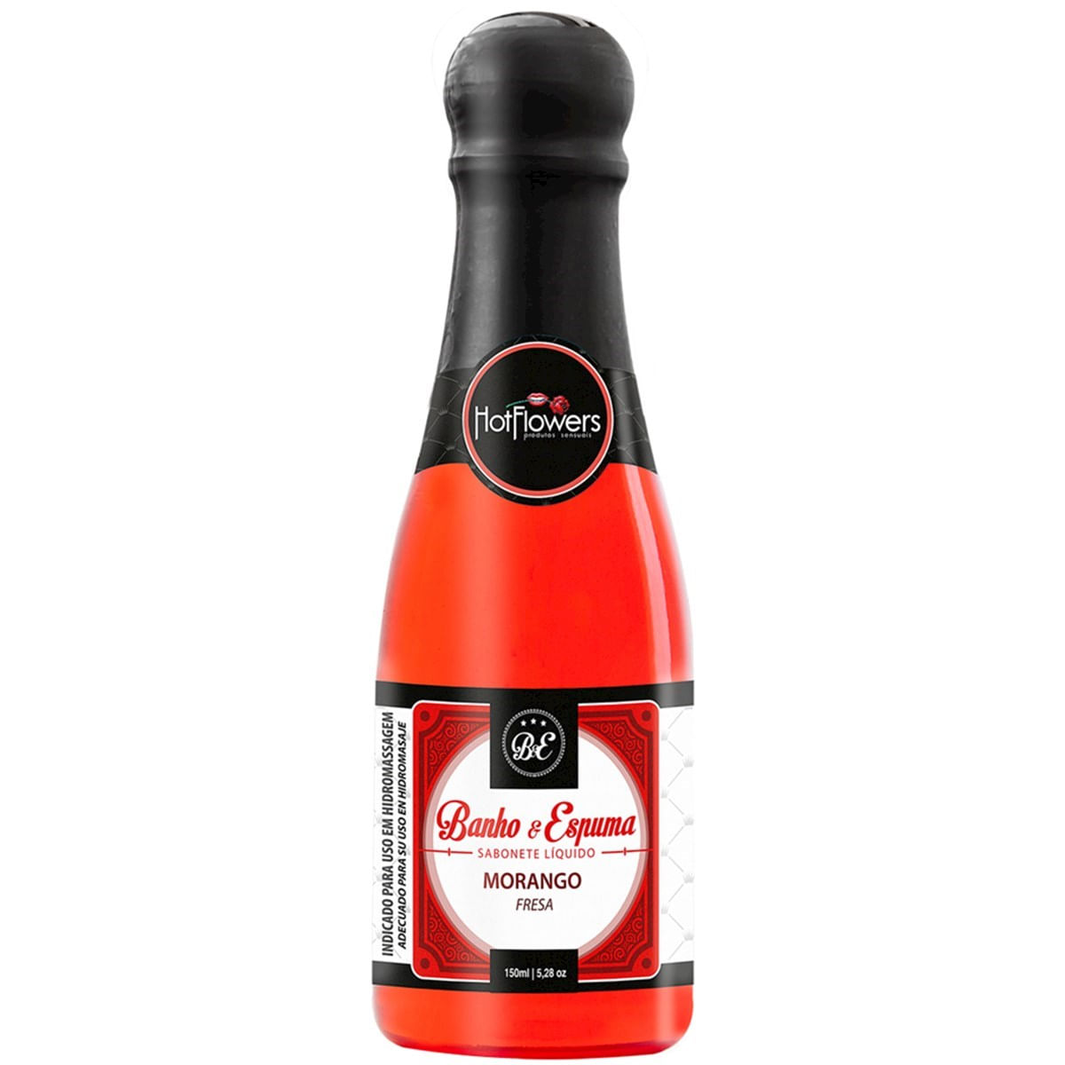 Sabonete Líquido Banho & Espuma Morango 150ml Hot Flowers - MelHot