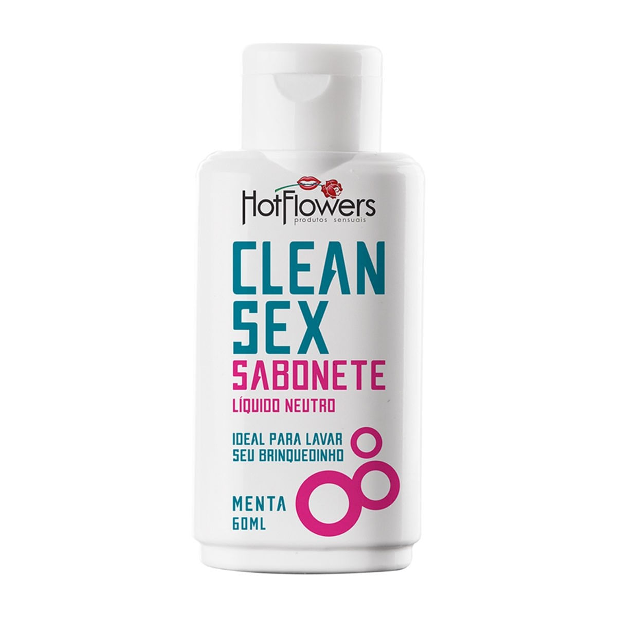 Clean Sex Sabonete Líquido Neutro Ideal para Lavar seu Brinquedinho Menta 60ml Hot Flowers