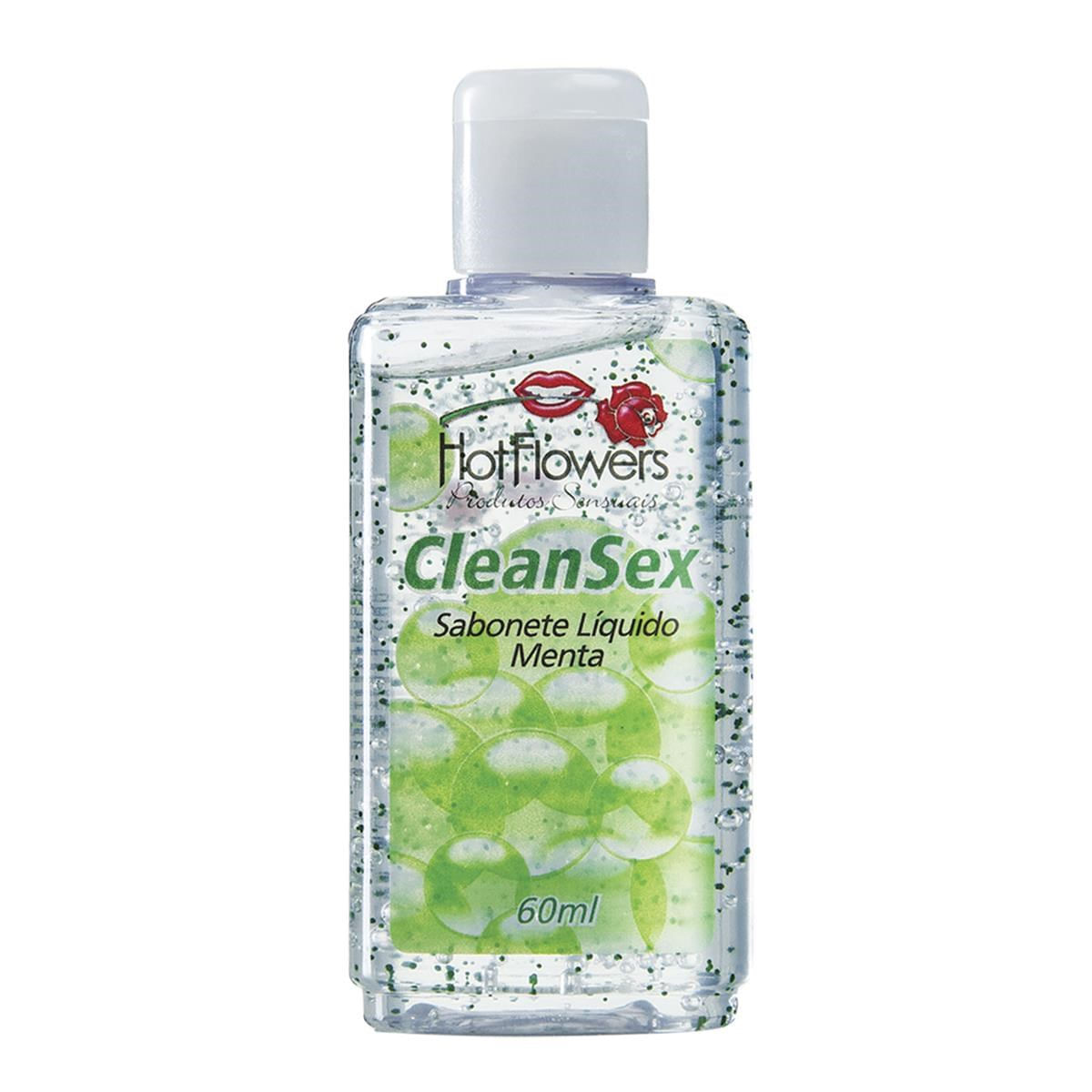 CleanSex Sabonete LÍquido Menta 60ml Hot Flowers - Miess