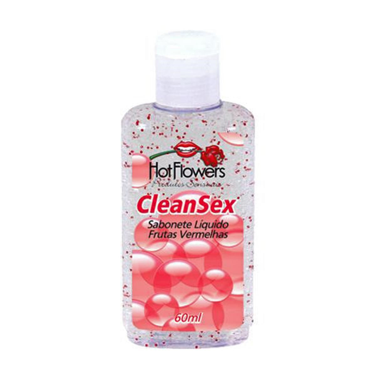 CleanSex Sabonete LÍquido Frutas Vermelhas 60ml Hot Flowers - Miess