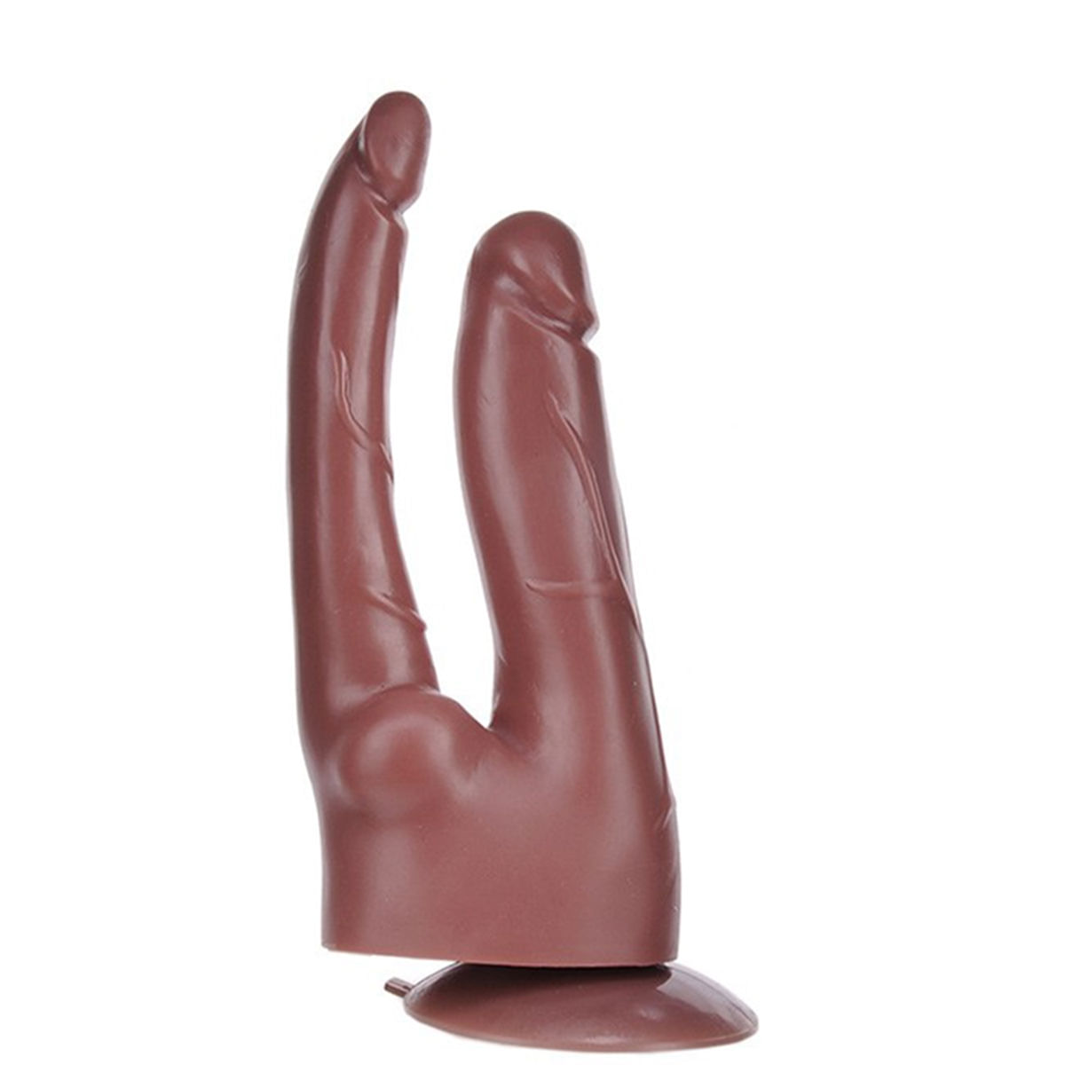 Pênis Realístico Duplo Com Ventosa 18cm e 17 cm Soft Line K import