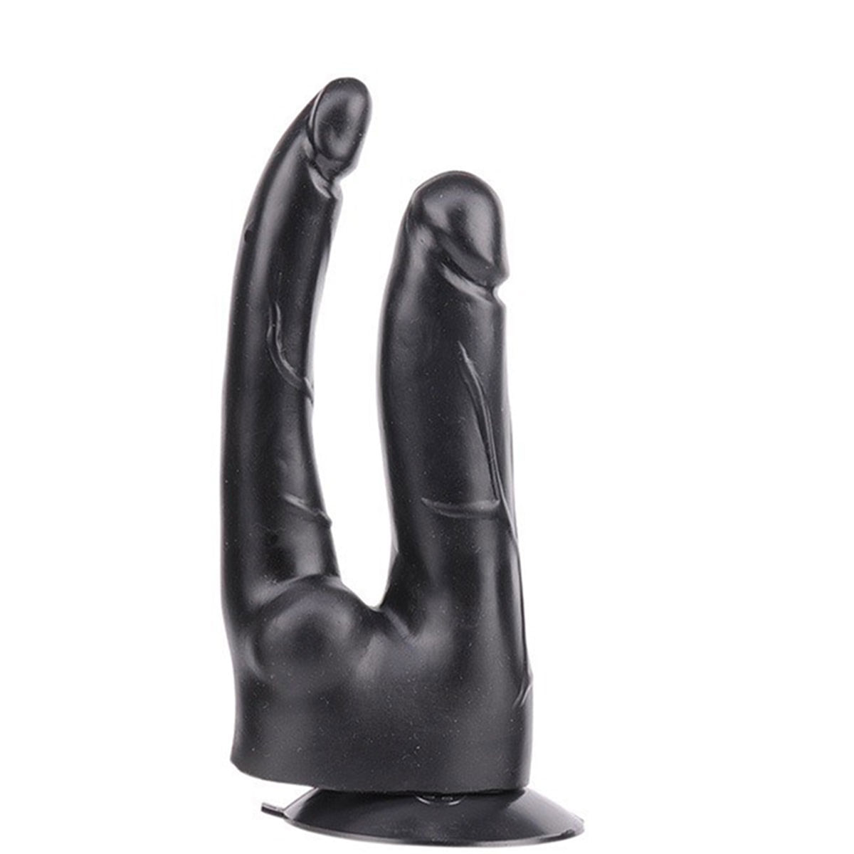 Pênis Realístico Duplo Com Ventosa 18cm e 17 cm Soft Line K import