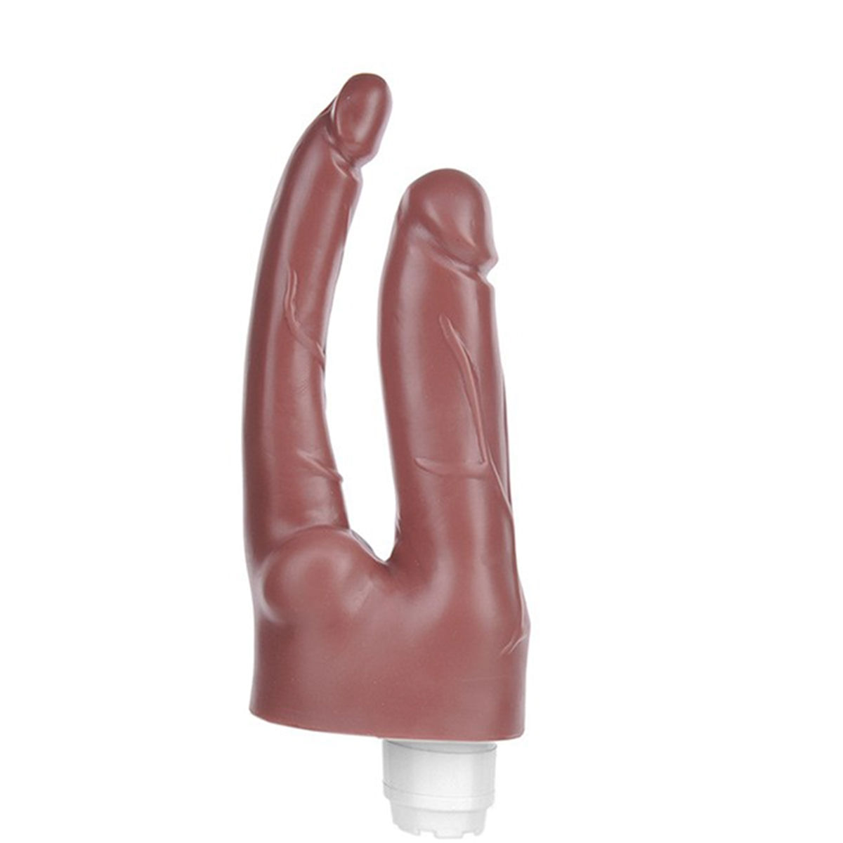 Pênis Realístico Duplo Com Vibrador 18cm e 17 cm Soft Line K import