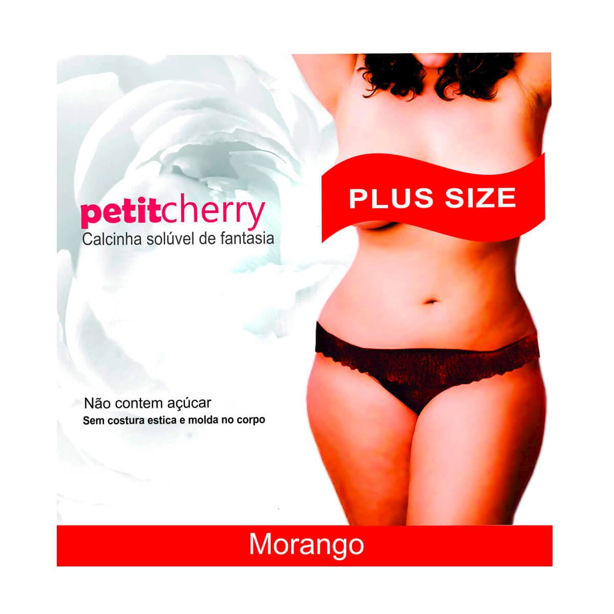 Calcinha Solúvel de Fantasia Plus Size sem Costura de Gelatina Petit Cherry Calcinha Solúvel de Fantasia Plus Size sem Costura de Gelatina Petit Cherry