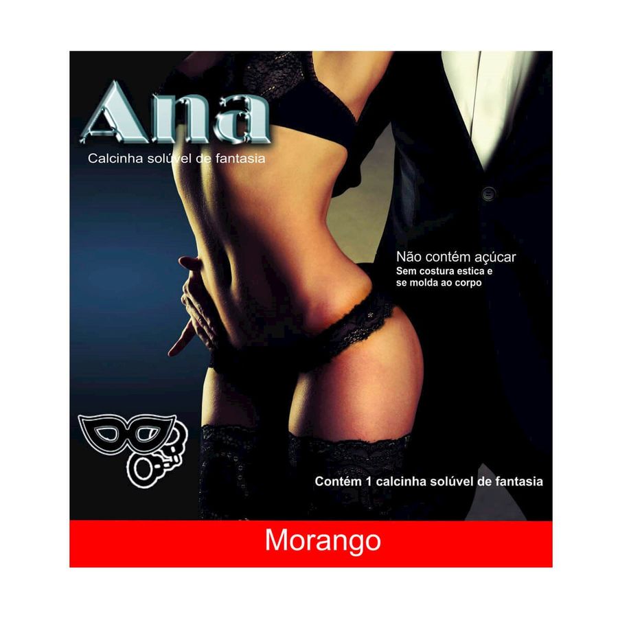 Calcinha Solúvel Ana de Fantasia sem Costura de Gelatina Petit Cherry