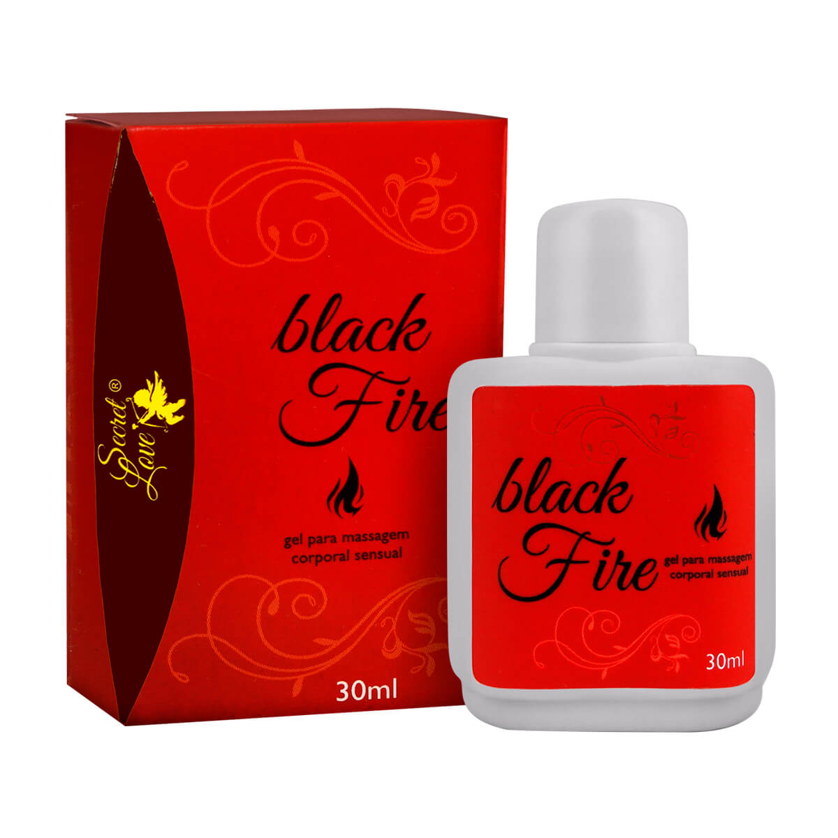 Black Hot Gel para Massagem Corporal Sensual 30ml Secret Love