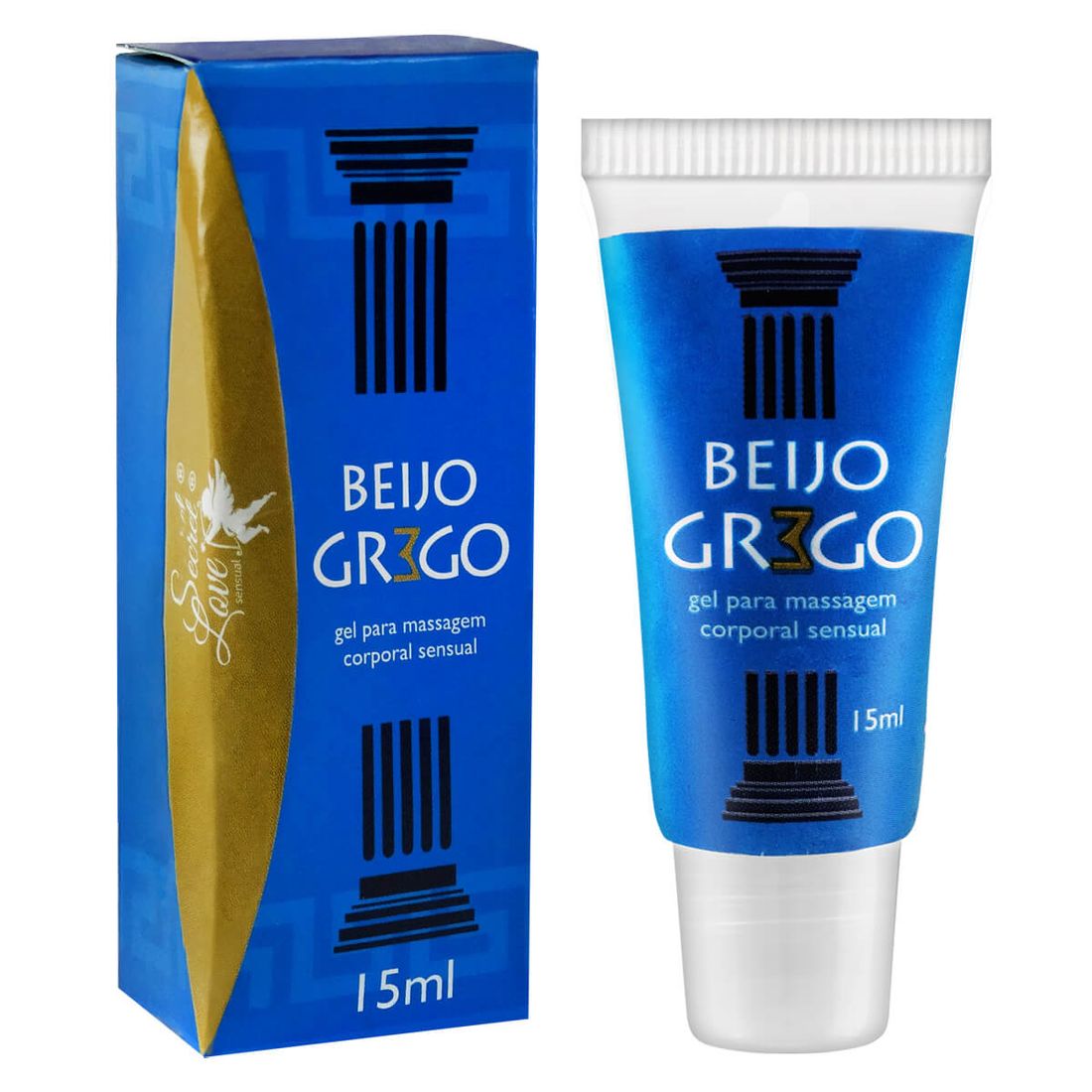 Beijo Grego Gel Beijável Sabor Tutti Frutti 15ml Secret  Love