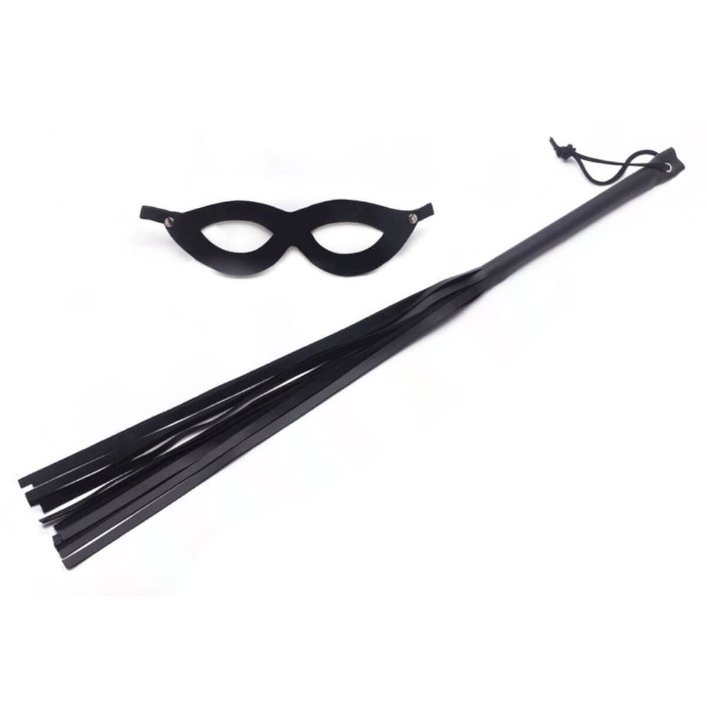 Kit chicote 35 cm e máscara tiazinha sexy fantasy