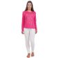 Pijama Adulto Fashion com Estampa na Frente da Blusa e Calça Listrada Victory