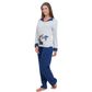 Pijama Adulto Charme com Detalhe na Gola e Estampas Victory