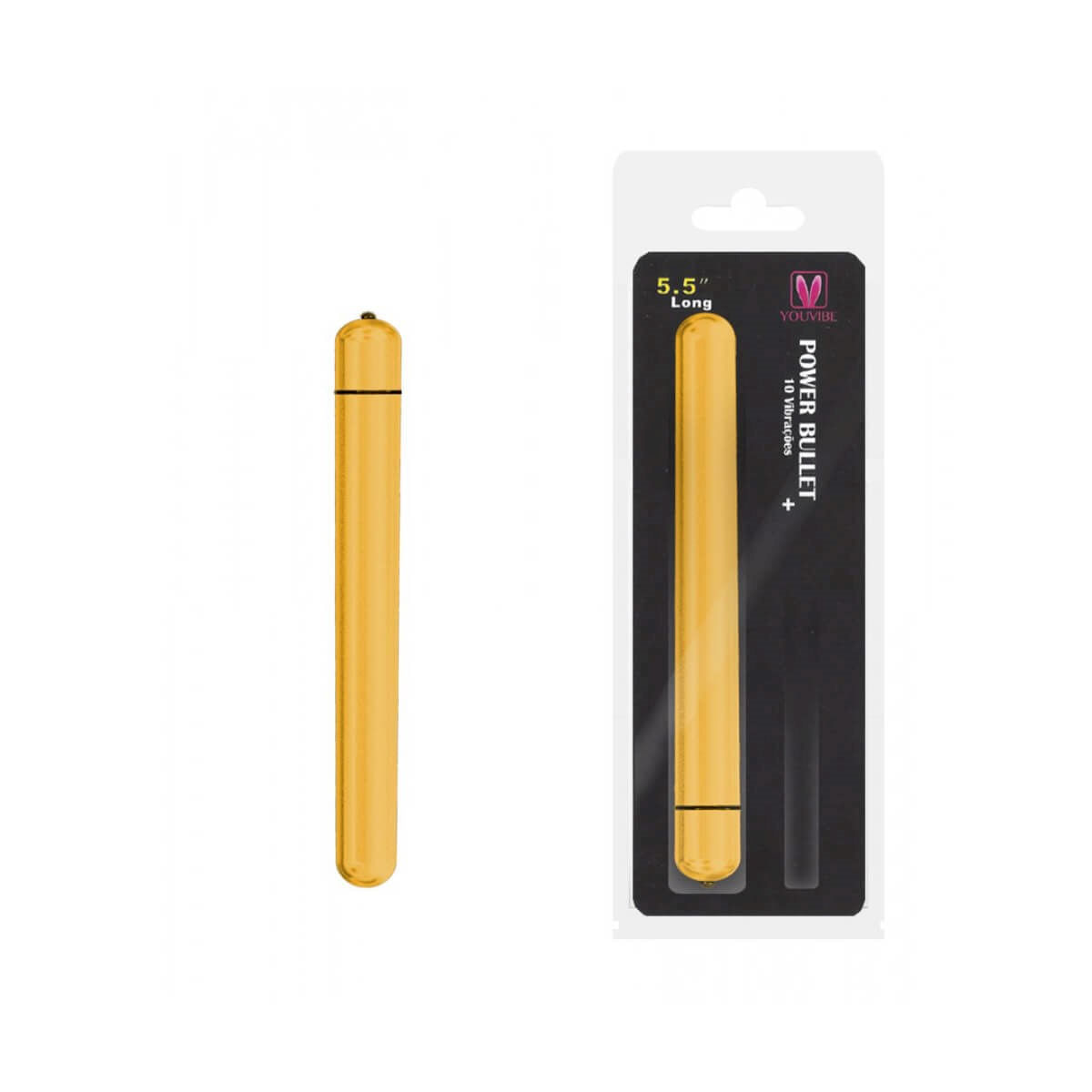 Cápsula Vibratória Alongada Power Bullet com 10 Tipo de Vibrações Miss Collection