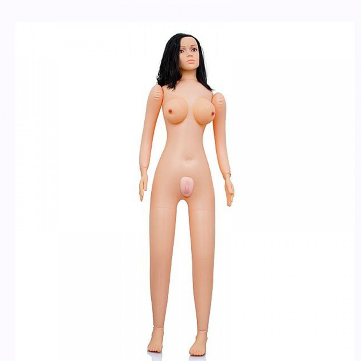 Boneca Inflável em Tamanho Real com Cabelos Longos, Vagina e Ânus em Cyberskin Miss Collection