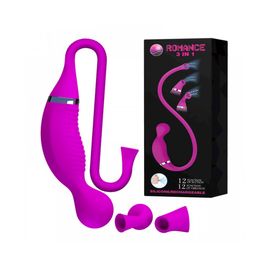 Estimulador Feminino Romance 3 em 1 com 12 Modos de Sucção e Vibração e 3 Bocais Miss Collection