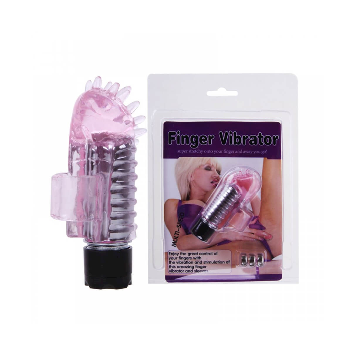 Dedeira Vibratória Multivelocidades em Silicone com Saliências Massageadoras Miss Collection Dedeira Vibratória Multivelocidades em Silicone com Saliências Massageadoras Miss Collection