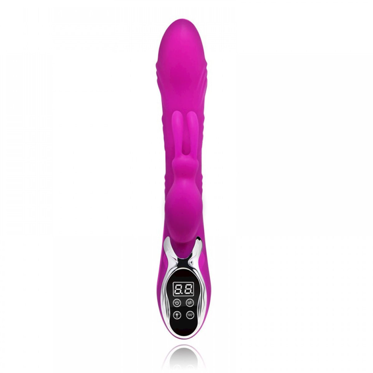 Female Vibrador Com Estimulador Clitoriano Coelho e 30 Modos de Vibrações com Auto Aquecimento