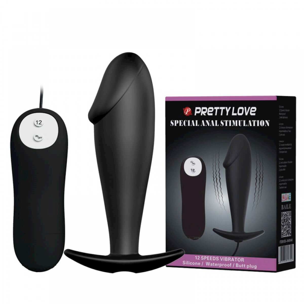 Pretty Love Special Anal Stimulation Plug Anal com 12 Modos de Vibrações Miss Collection Pretty Love Special Anal Stimulation Plug Anal com 12 Modos de Vibrações Miss Collection