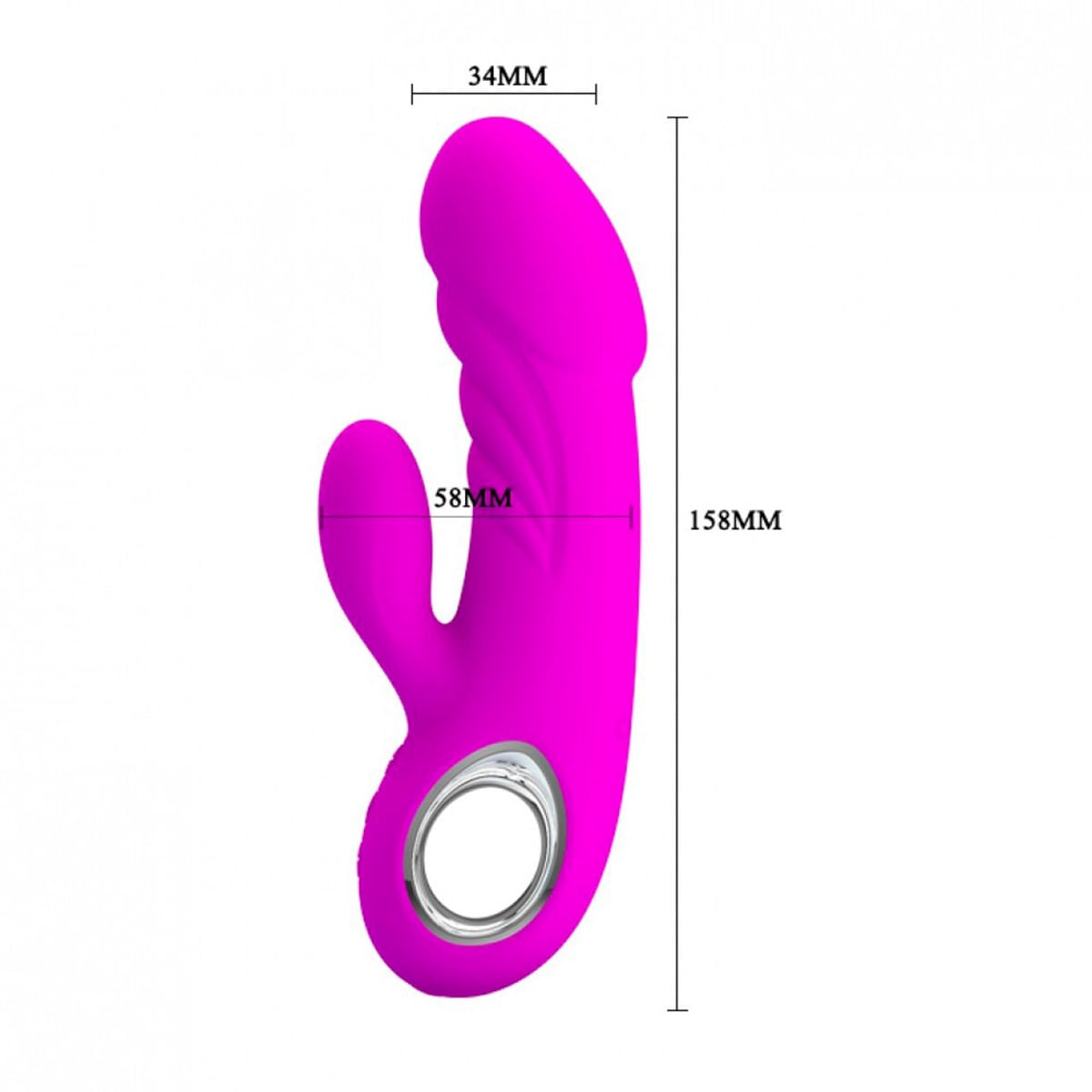 Pretty Love Ansel Vibrador Ponto G com Relevos e 7 Modos de Pulsação e 5 de Vibração