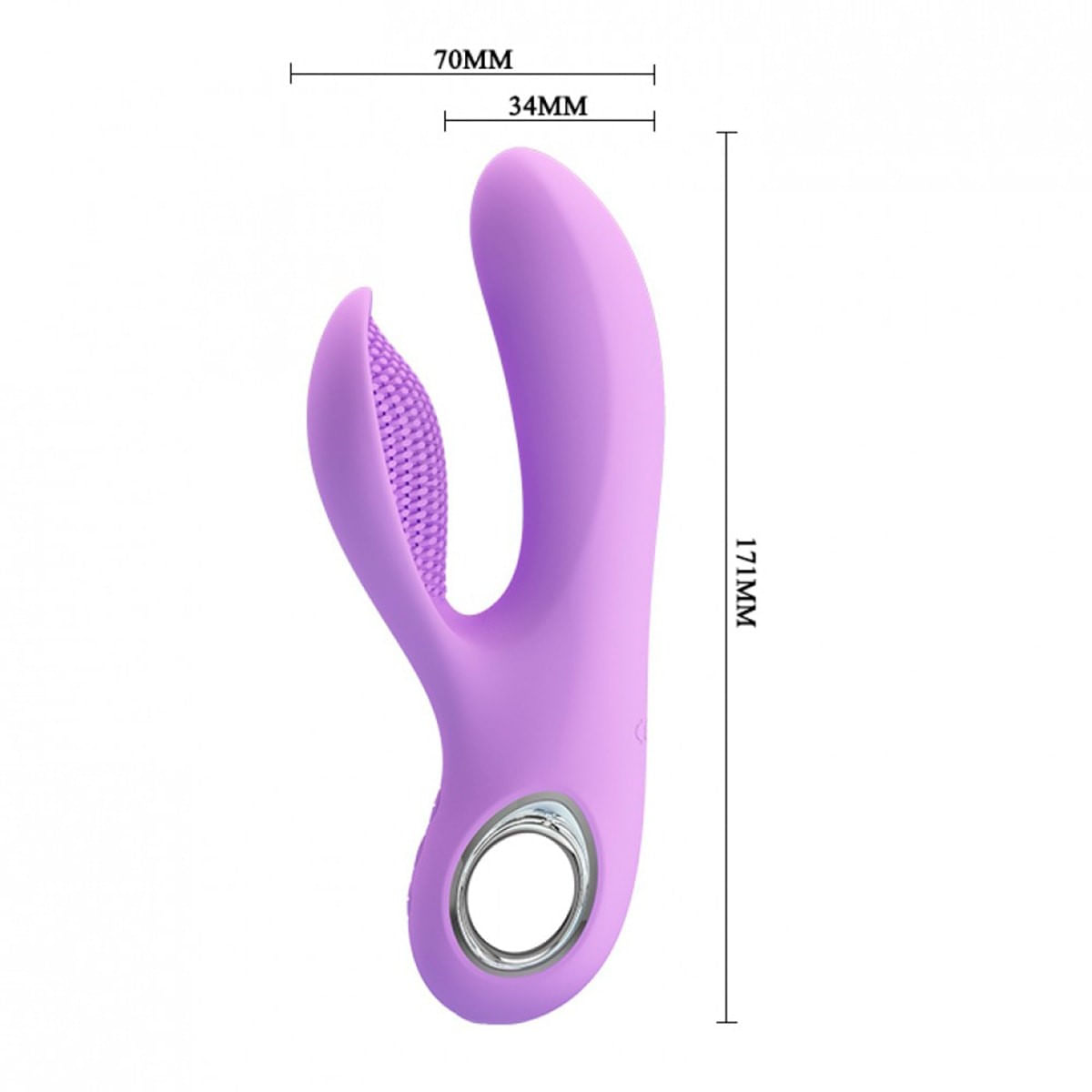 Pretty Love Canrol Vibrador com Cerdas Massageadoras e Estimulador Clitoriano