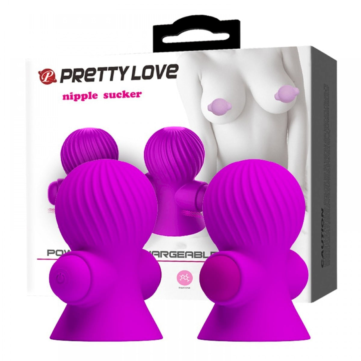 Pretty Love Nipple Sucker Estimulador para Seios com Função de Sucção e 12 Modos de Vibração