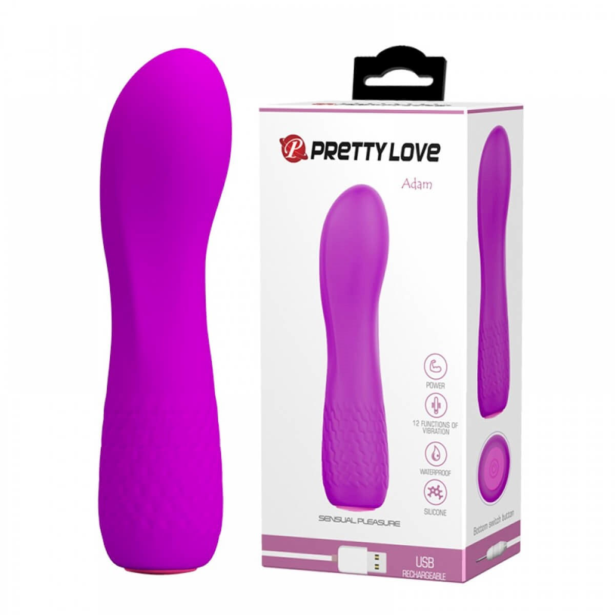 Mini Vibrador Ponto G com 10 Modos de Vibração Adam Pretty Love