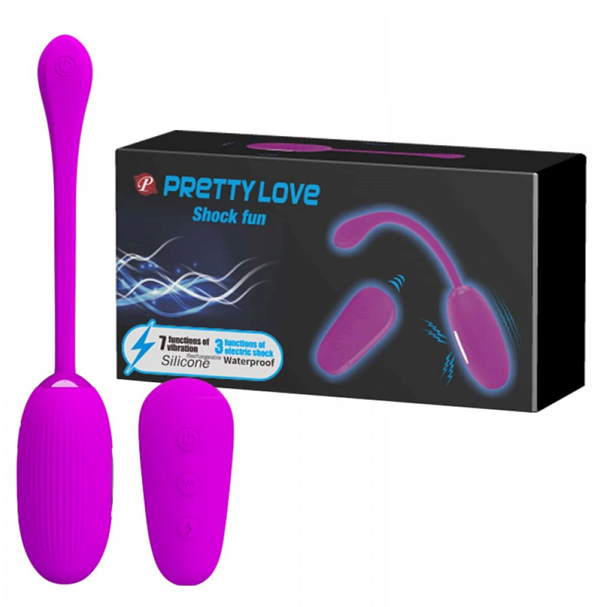 Cápsula Vibratória com 12 Modos de Vibração e 3 Variações de Estimulos Shock Fun Pretty Love Cápsula Vibratória com 12 Modos de Vibração e 3 Variações de Estimulos Shock Fun Pretty Love